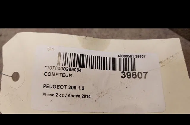 Compteur Peugeot 208 I (CA_, CC_) 1.0 (2012) occasion