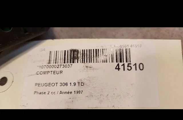 Compteur Peugeot 306 3-5 portes (7A, 7C, N3, N5) 1.9 dt (1993-2001) occasion
