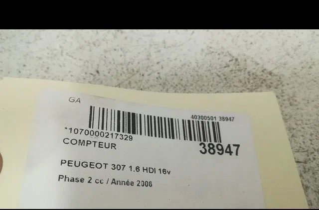 Compteur Peugeot 307 (3A-C) 1.6 hdi (2005-2009) 5 portes occasion