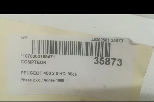 Compteur Peugeot 406 (8B) 2.0 hdi 90 (1999-2004) occasion