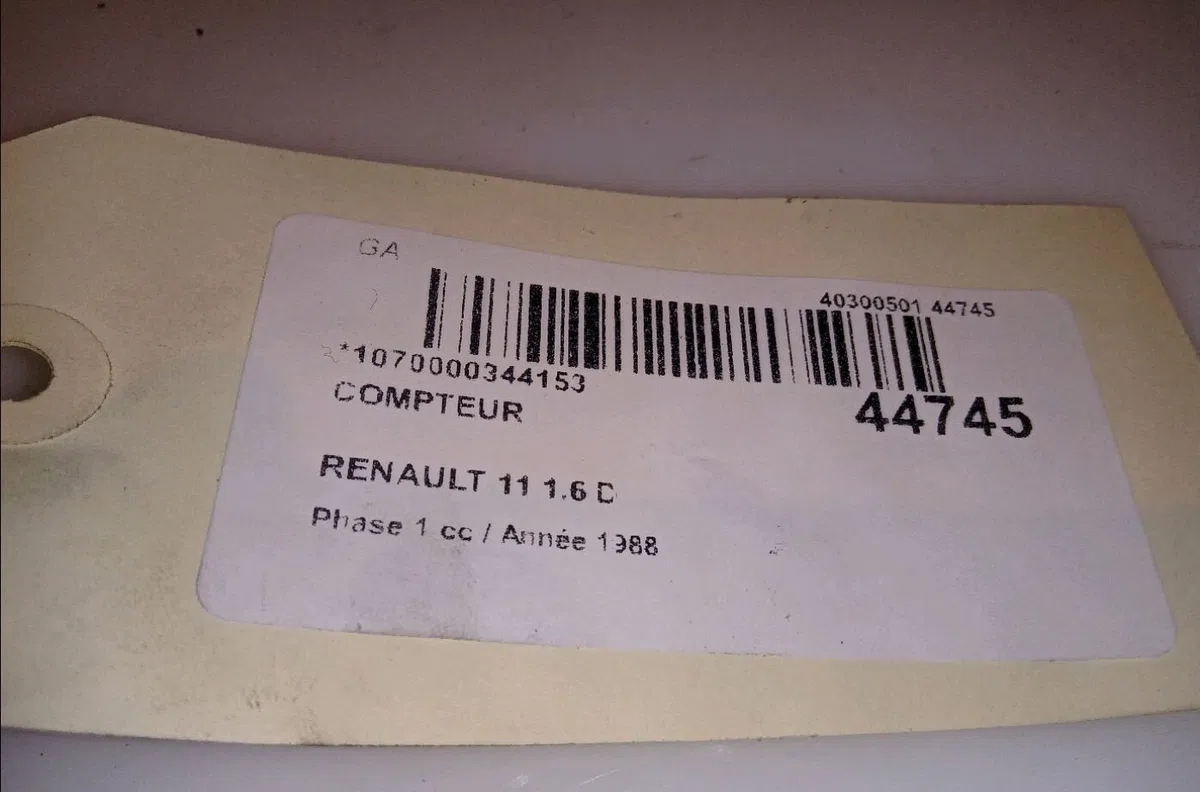 Compteur Renault 11 (B-C37_) 1.6 d (b-c374) (1983-1988) occasion