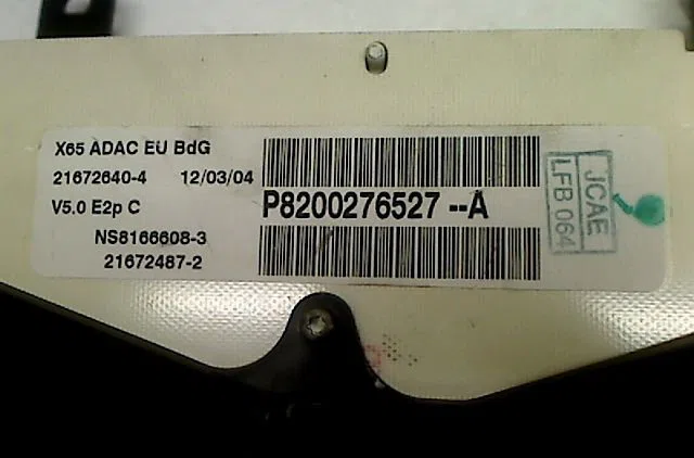 Compteur Renault CLIO II (BB_, CB_) 1.2 16v (bb05, bb0w, bb11, bb27, bb2t, bb2u, bb2v, cb05,... (2001-2016) 3 portes occ