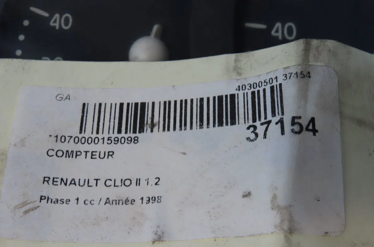 Compteur Renault CLIO II (BB_, CB_) 1.2 (bb0a, bb0f, bb10, bb1k, bb28, bb2d, bb2h, cb0a,... (1998-2010) 5 portes occasio