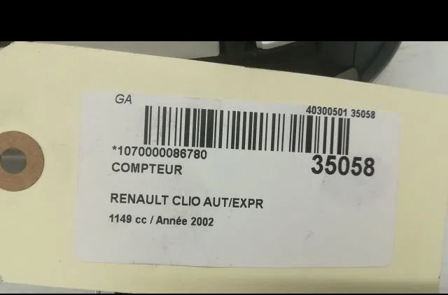 Compteur Renault CLIO II (BB_, CB_) 1.2 (bb0a, bb0f, bb10, bb1k, bb28, bb2d, bb2h, cb0a,... (1998-2010) 5 portes occasio