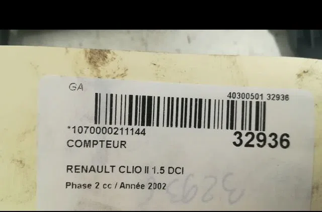 Compteur Renault CLIO II (BB_, CB_) 1.5 dci (b-cb08) (2001-2005) 5 portes occasion