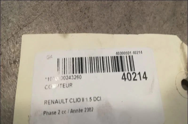 Compteur Renault CLIO II (BB_, CB_) 1.5 dci (b-cb08) (2001-2005) 5 portes occasion