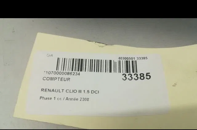Compteur RENAULT CLIO III 2008 occasion
