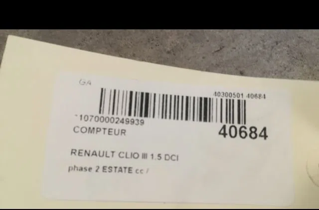Compteur Renault CLIO III Grandtour (KR0-1_) 1.5 dci (2010-2012) occasion