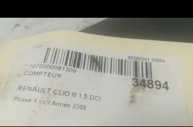Compteur Renault CLIO III Grandtour (KR0-1_) 1.5 dci (kr0g) (2007-2012) occasion