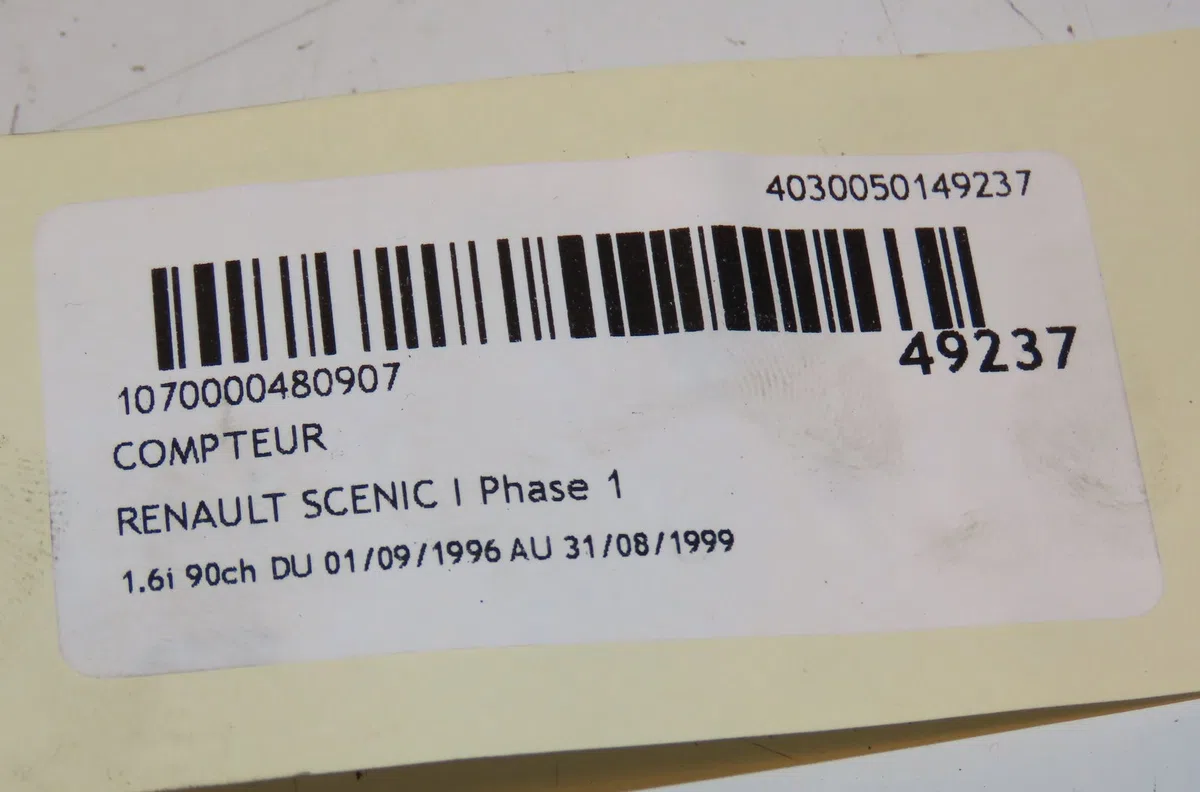 Compteur Renault MEGANE Scenic (JA0-1_) 1.6 e (ja0f) (1996-1999) occasion