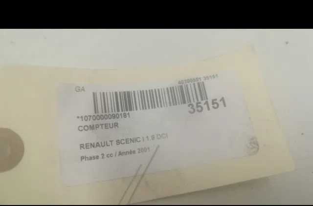 Compteur Renault SCÉNIC I Monospace (JA0-1_, FA0_) 1.9 dci rx4 (2000-2003) occasion