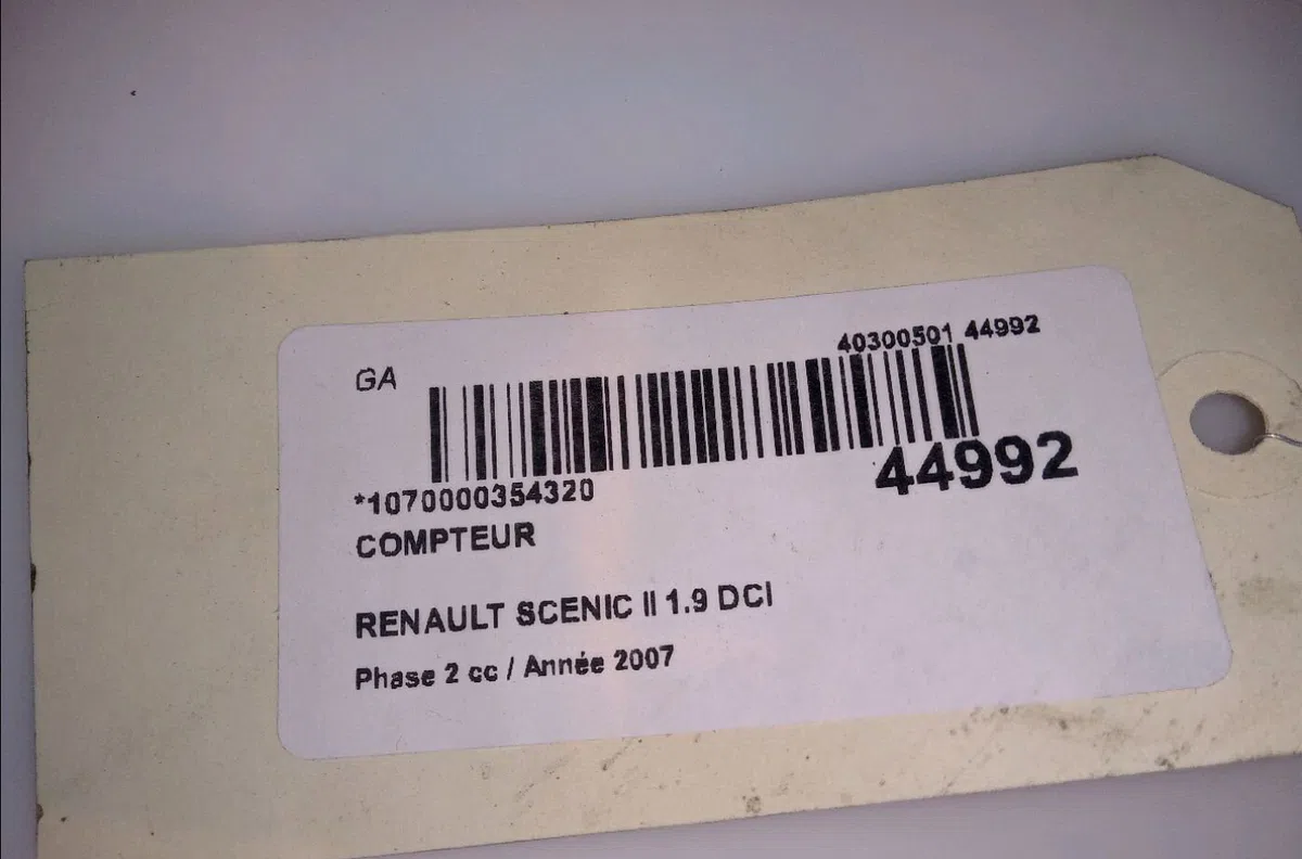 Compteur Renault SCÉNIC II (JM0-1_) 1.9 dci (jm14) (2005-2008) 5 portes occasion