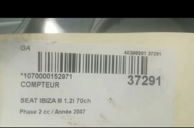 Compteur Seat IBIZA III (6L1) 1.2 12v (2006-2009) occasion
