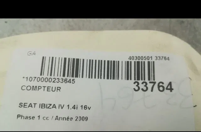 Compteur Seat IBIZA IV (6J5, 6P1) 1.4 (2008-2015) occasion