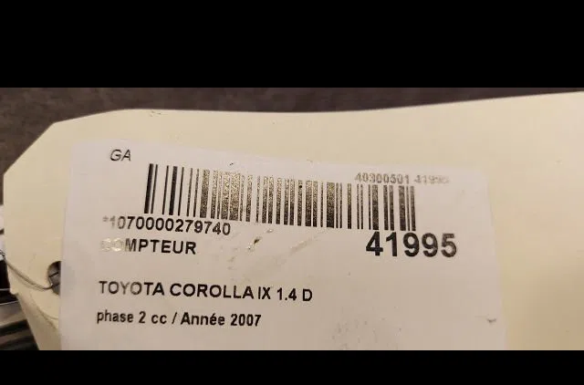 Compteur Toyota COROLLA (_E12_) 1.4 d (nde120_) (2004-2007) 5 portes occasion
