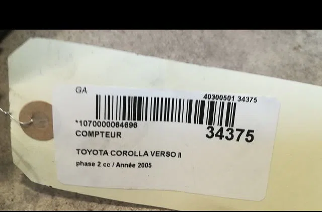 Compteur TOYOTA COROLLA VERSO II 2005 occasion
