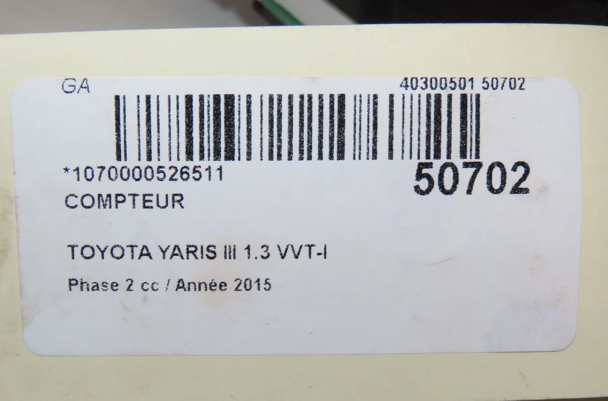Compteur Toyota YARIS (_P13_) 1.3 (nsp130_) (2011) occasion