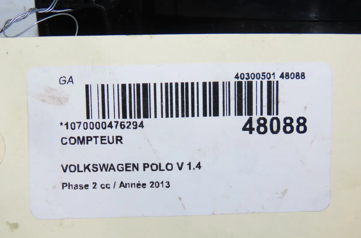 Compteur Volkswagen POLO V (6R1, 6C1) 1.2 tdi (2009) 5 portes occasion