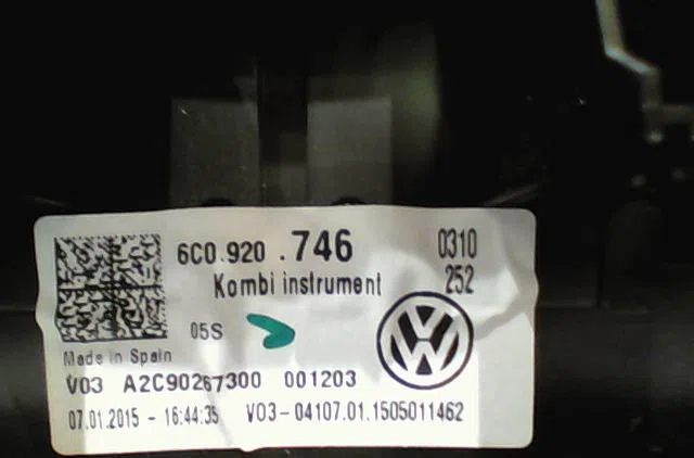Compteur Volkswagen POLO V (6R1, 6C1) 1.8 gti (2014) occasion