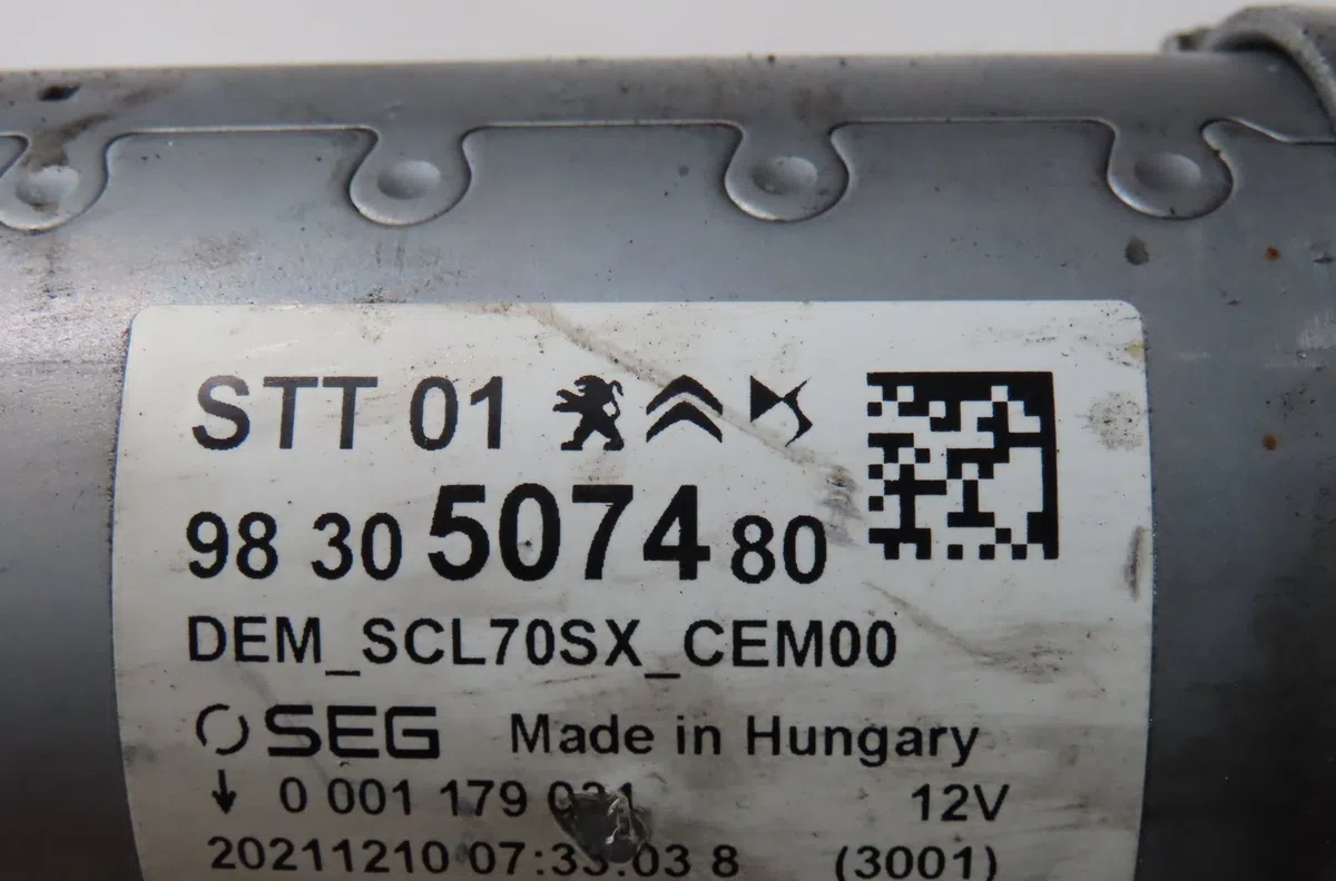 Démarreur Citroën C4 III (BA_, BB_, BC_) 1.2 puretech 155 (bahnnb, bahnjd) (2021) occasion