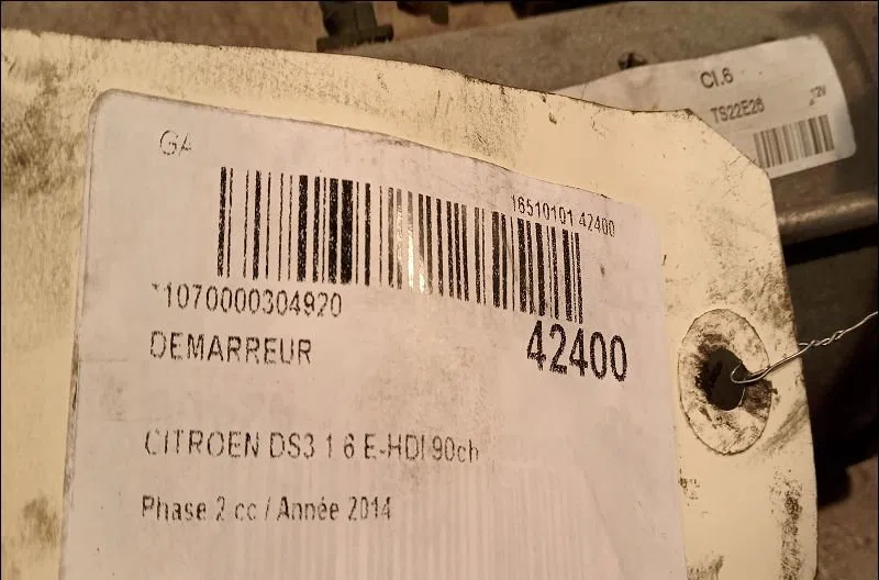 Démarreur Citroen DS3 (SA_) 1.6 hdi 90 (2009-2015) 3 portes occasion