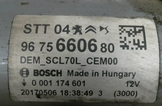 Démarreur Ds DS 3 (SA_) 1.6 bluehdi 100 (2015-2019) occasion