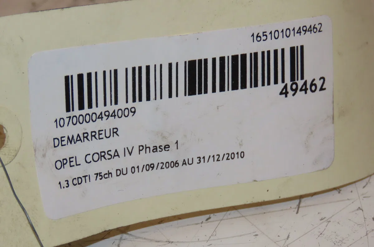 Démarreur Opel CORSA D (S07) 1.3 cdti (l08, l68) (2006-2014) 5 portes occasion