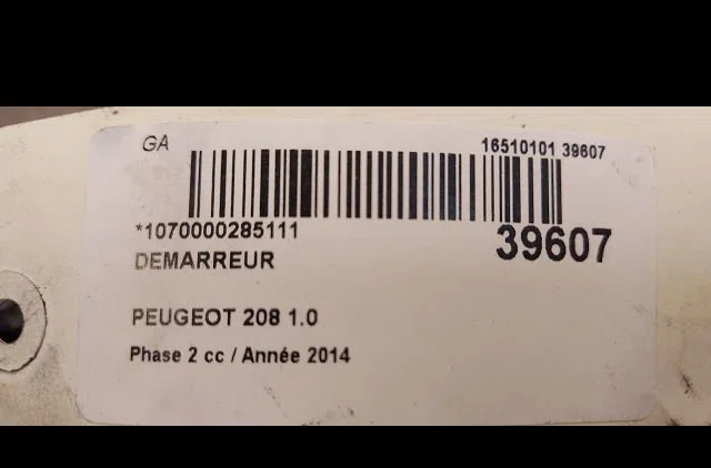 Démarreur Peugeot 208 I (CA_, CC_) 1.0 (2012) occasion