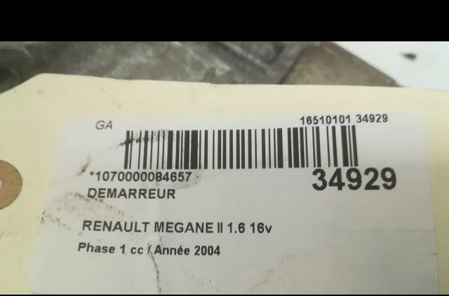 Démarreur Renault MEGANE II (BM0-1_, CM0-1_) 1.6 16v (bm0c, cm0c) (2002-2008) occasion