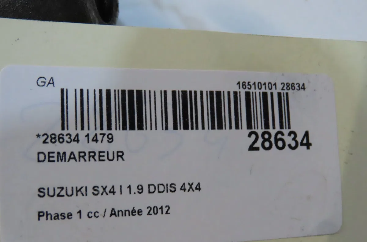 Démarreur SUZUKI SX4 I 2012 occasion