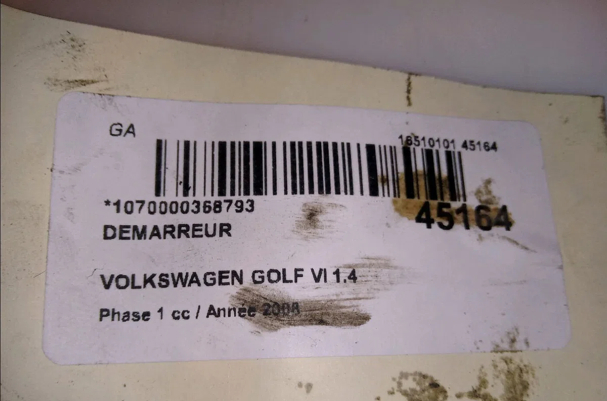 Démarreur Volkswagen GOLF VI (5K1) 1.4 tsi (2008-2012) 5 portes occasion