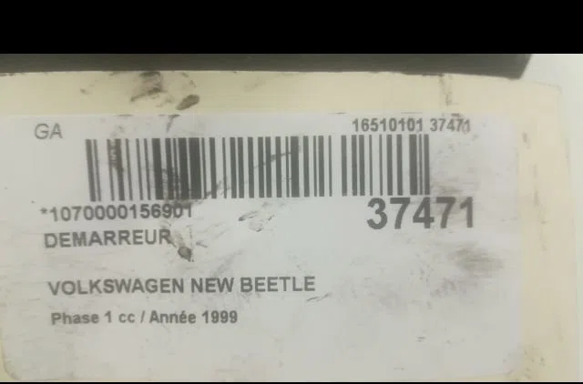 Démarreur Volkswagen NEW BEETLE (9C1, 1C1) 1.9 tdi (1998-2004) occasion