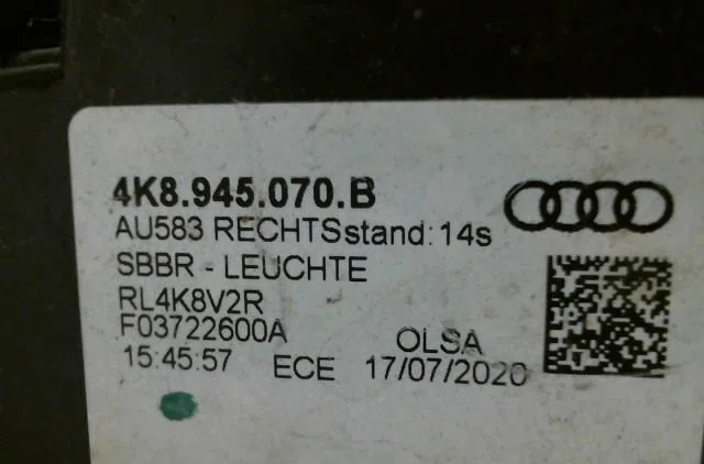 Feu arrière droit Audi A7 Sportback (4KA) 55 tfsi e quattro (2019) occasion