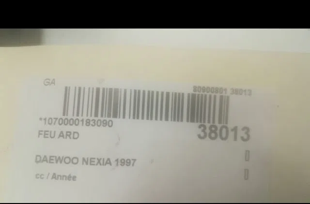 Feu arrière droit Daewoo NEXIA A trois volumes 1.5 16v (19) (1995-1997) occasion