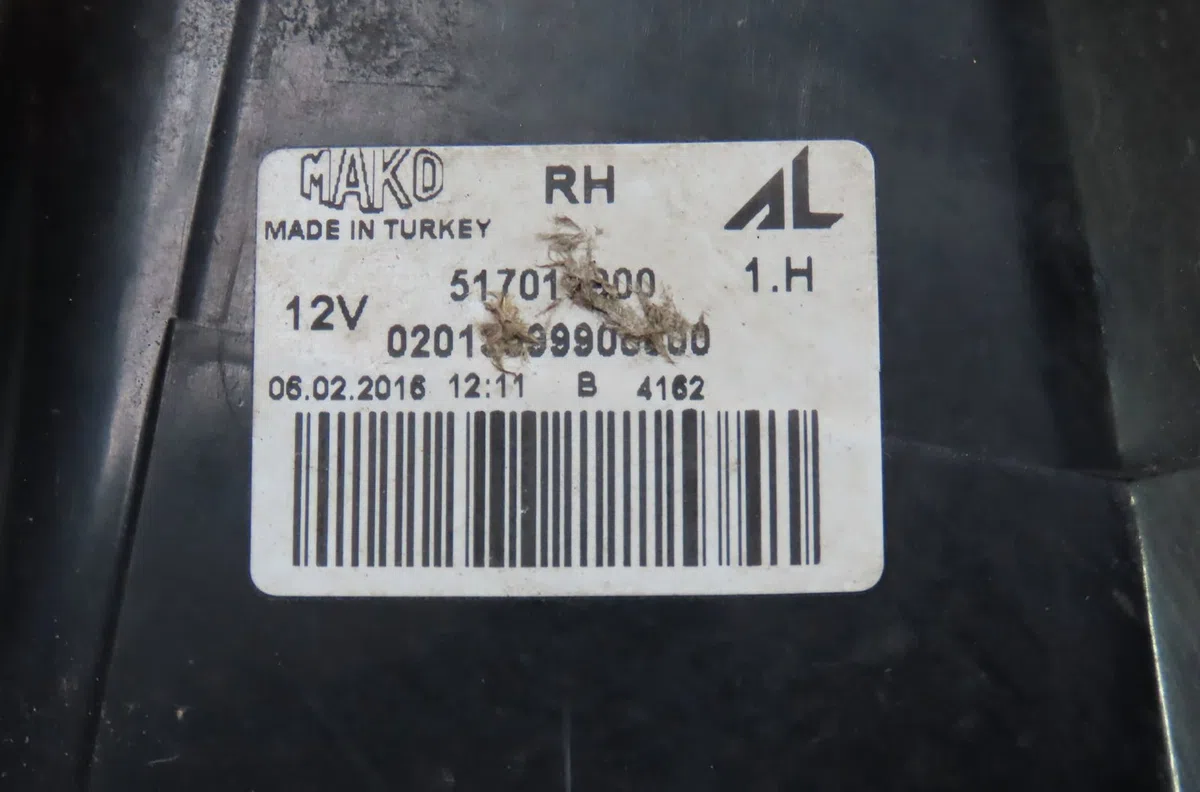 Feu arrière droit Fiat PUNTO (199_) 1.2 (199axz1a, 199bxz1a) (2012) occasion
