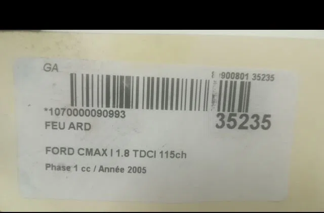 Feu arrière droit Ford FOCUS C-MAX (DM2) 1.8 (2004-2007) occasion