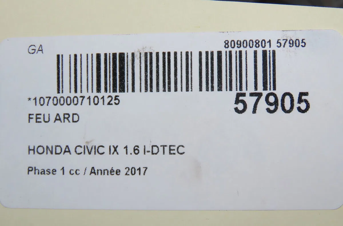 Feu arrière droit Honda CIVIC IX (FK) 1.6 i-dtec (fk3) (2013) occasion