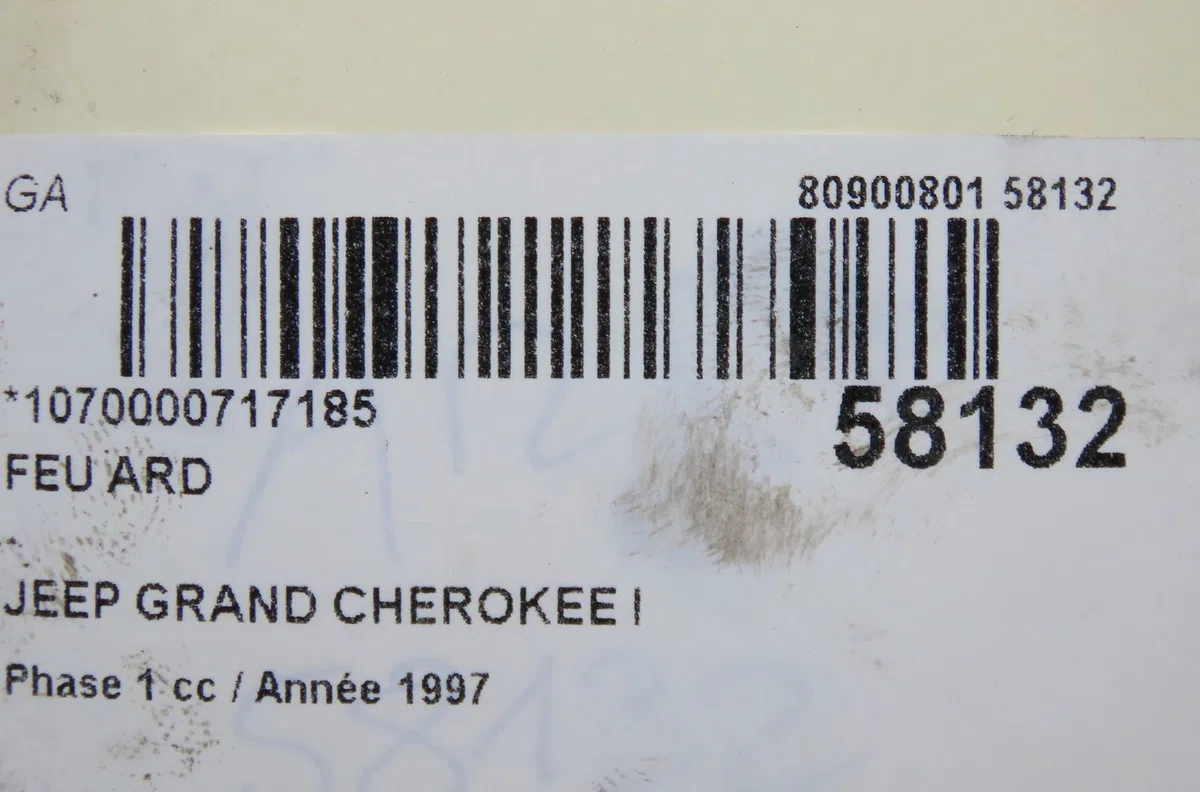 Feu arrière droit Jeep GRAND CHEROKEE I (ZJ, ZG) 2.5 td 4x4 (z) (1995-1999) occasion