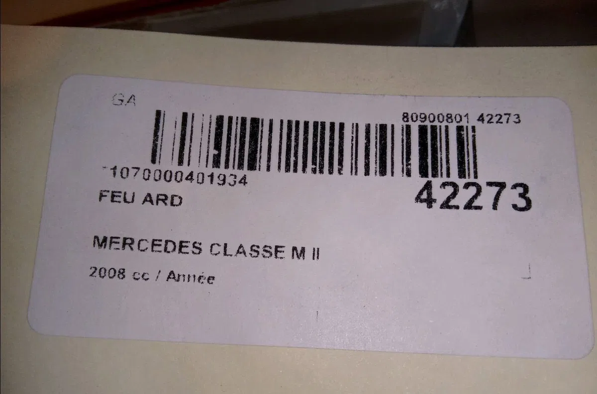 Feu arrière droit Mercedes-benz CLASSE M (W164) Ml 320 cdi 4-matic (164.122) (2005-2009) occasion