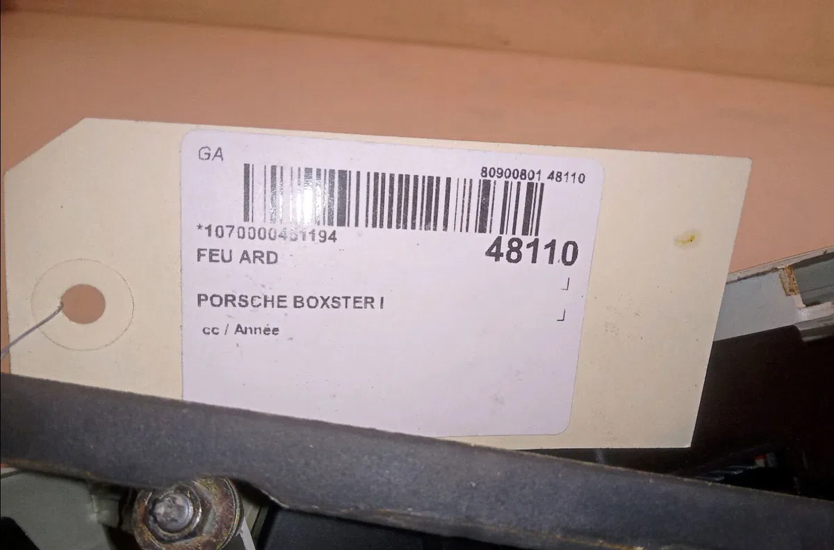 Feu arrière droit PORSCHE BOXSTER I 2005 occasion