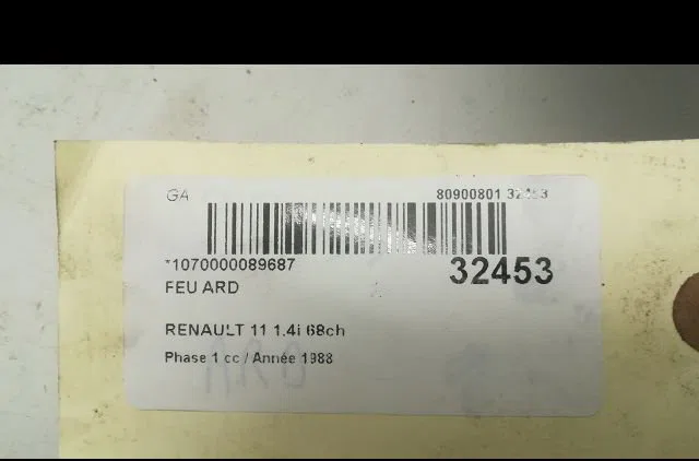 Feu arrière droit Renault 11 (B-C37_) 1.4 (b-c373) (1983-1985) occasion