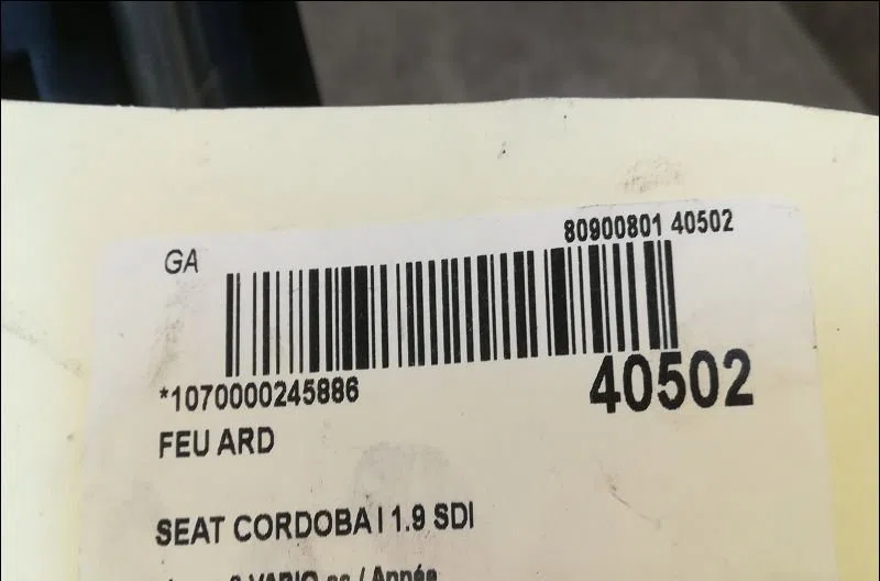 Feu arrière droit Seat CORDOBA Vario (6K5) 1.9 sdi (1999-2002) occasion