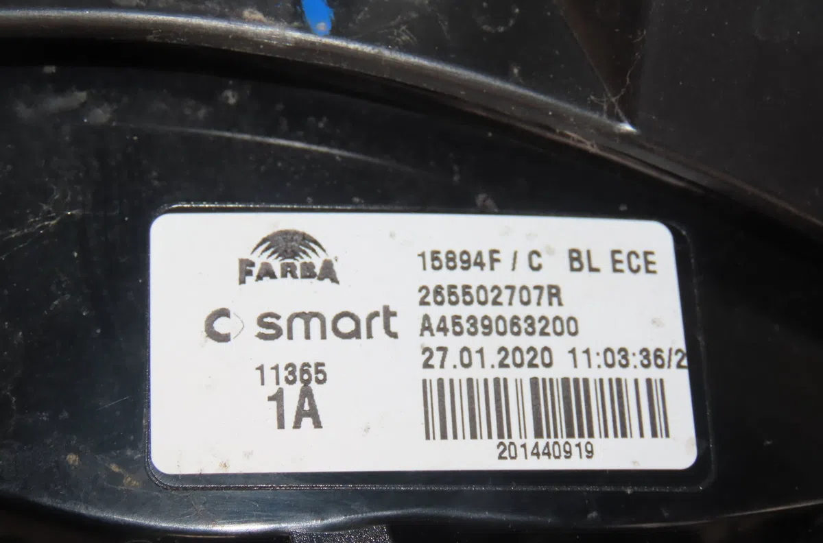Feu arrière droit Smart FORFOUR 3-5 portes (453) Electric drive (453.091) (2017) occasion