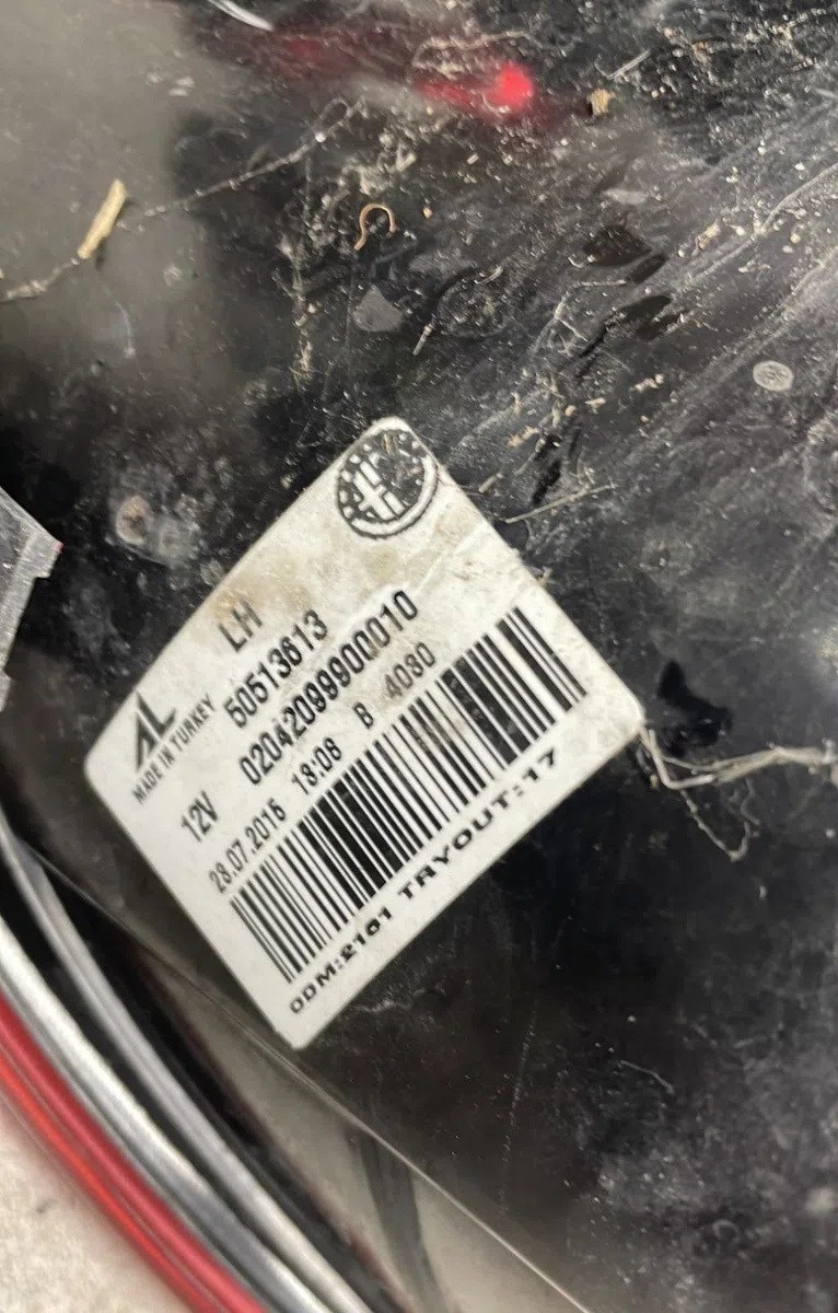 Feu arrière gauche Alfa romeo GIULIETTA (940_) 1.4 tb (940.fya1a) (2014-2018) occasion