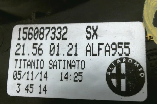 Feu arrière gauche Alfa romeo MITO (955_) 0.9 twinair (955axy1b) (2013-2018) occasion