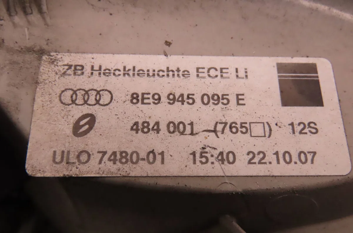 Feu arrière gauche Audi A4 B7 Avant (8ED) 2.0 tdi 16v (2004-2008) occasion