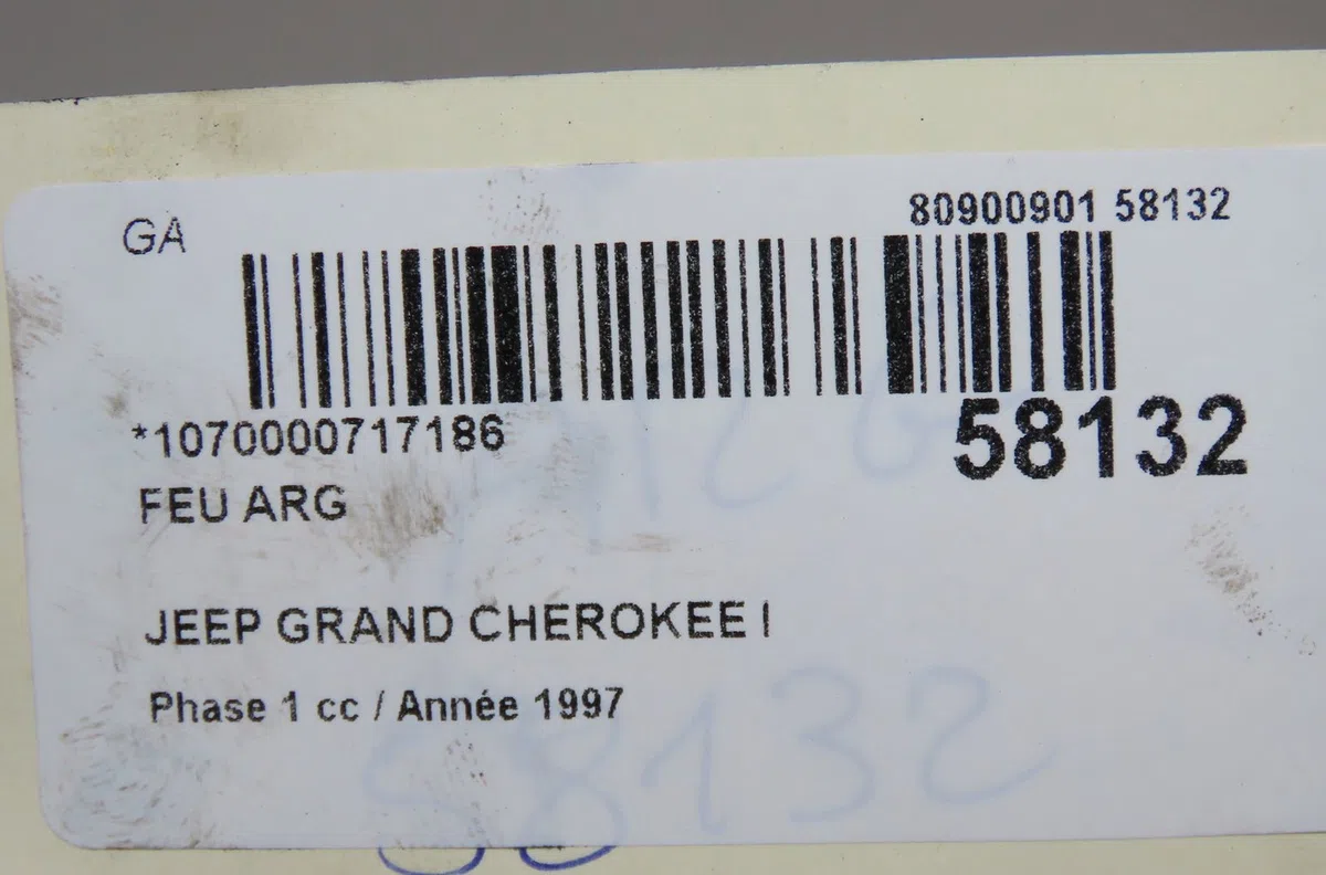 Feu arrière gauche Jeep GRAND CHEROKEE I (ZJ, ZG) 2.5 td 4x4 (z) (1995-1999) occasion