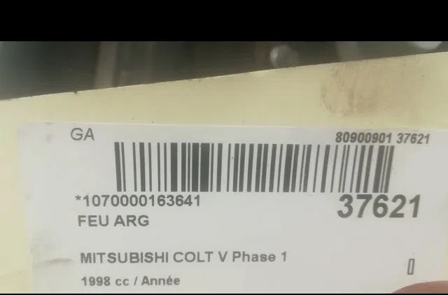 Feu arrière gauche MITSUBISHI COLT V 1998 occasion