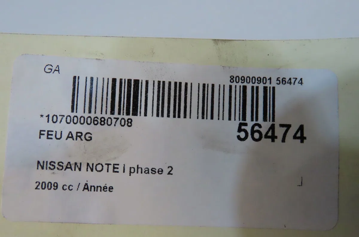 Feu arrière gauche Nissan NOTE (E11, NE11) 1.6 (2006-2012) occasion