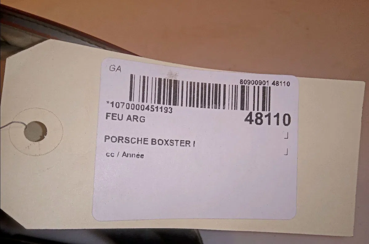 Feu arrière gauche PORSCHE BOXSTER I 2005 occasion